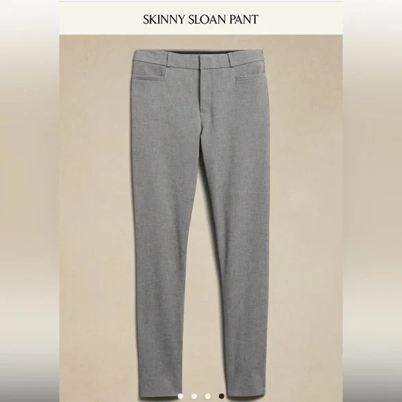 Banana Republic Sloan Skinny Pants sz 0P, dark grey - Picture 4 of 5